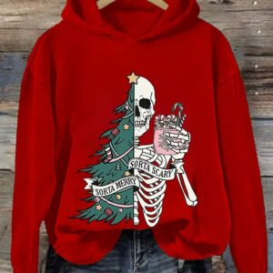Skeleton Retro Merry Sorta Scary Shirt & Sweatshirt