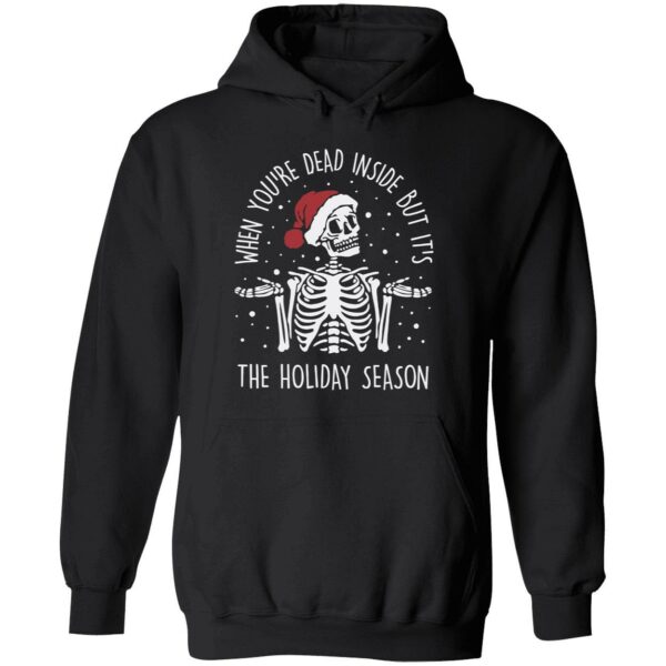 Skull when you’re dead inside but it’s the holiday season hoodie