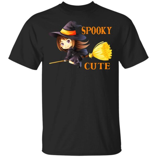 Spooky Cute Funny Witch Girl Halloween Shirt