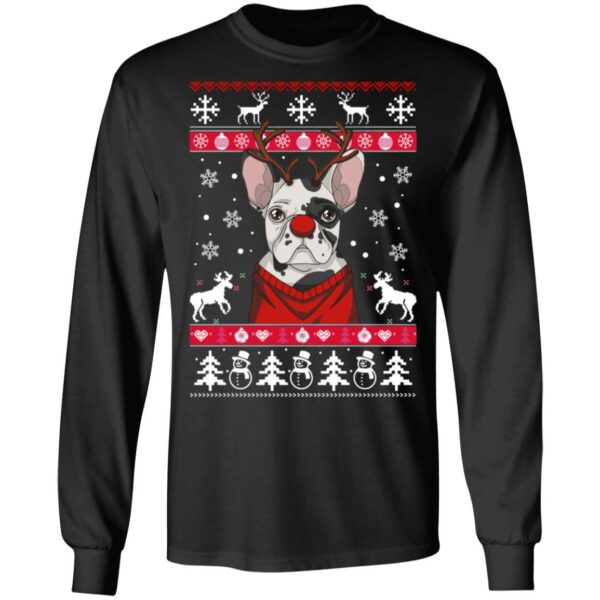 Bulldog With Antlers Christmas Sweater