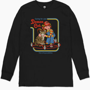 Caring for Your Demon Cat Long Sleeve