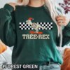 Christmas Tree Rex Skateboarding T-Rex Shirt