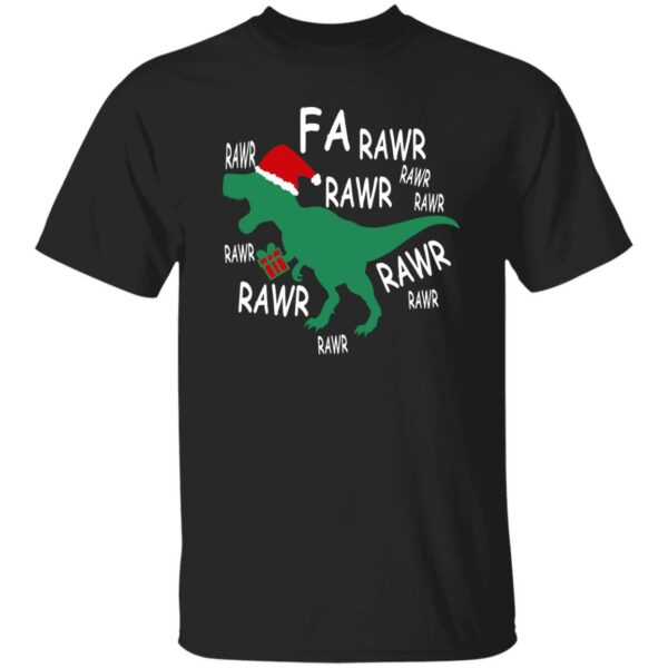 Dinosaur Christmas Fa Rawr Rawr Santa Rex Shirt