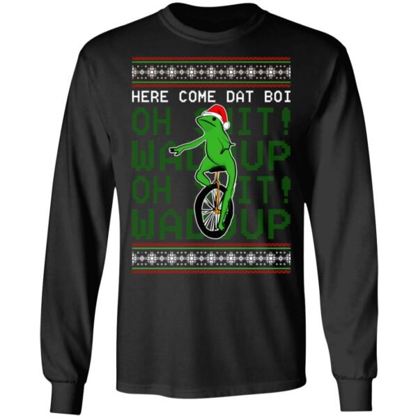 Frog Here Come Dat Boi Christmas Sweater