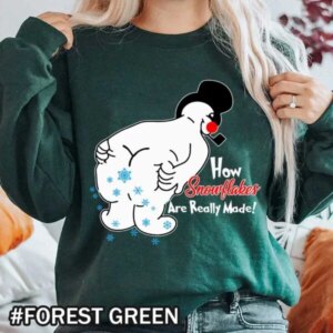 Funny Christmas Shirt How Snowflakes Are Made with Farting Frosty