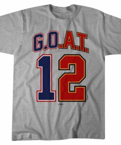 GOAT 12 TampaNew England Gray T shirt 1