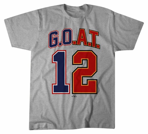 GOAT 12 TampaNew England Gray T-shirt