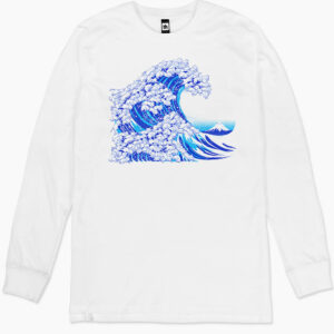 Kanagawa Cat Wave Long Sleeve