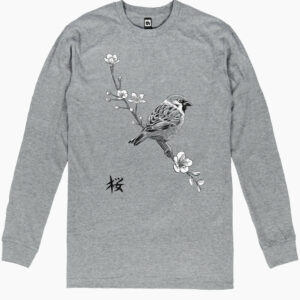 Sparrow on Cherry Long Sleeve