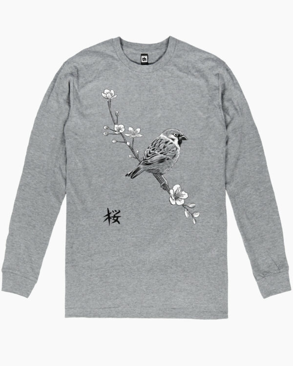 Sparrow on Cherry Long Sleeve