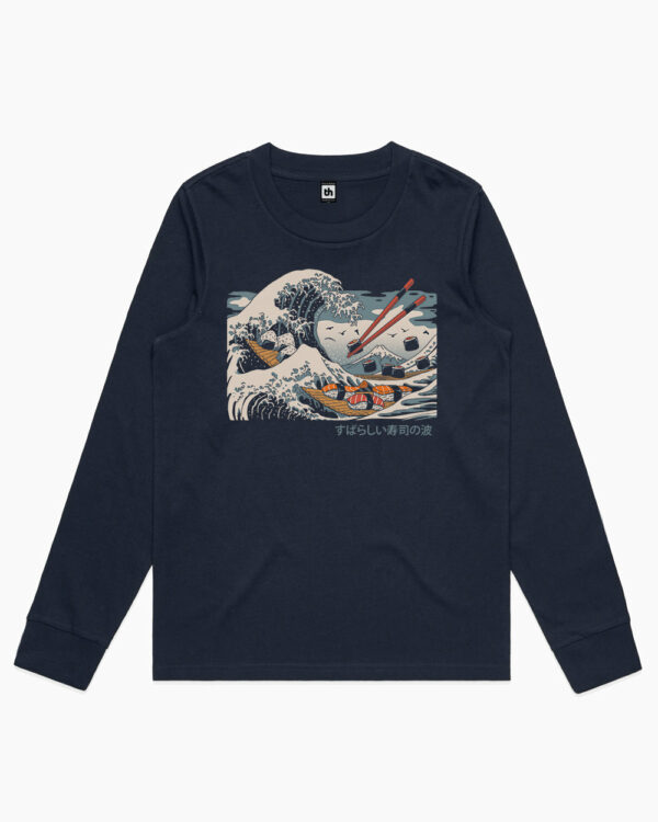 The Great Sushi Wave Long Sleeve