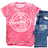 Acid  Washed Red – Cupids Brewing Tee – Perfect Valentines Day Gift  Gifts for Her or Him