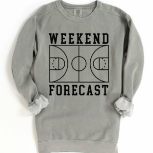Basketball Weekend Forecast Sweatshirt Comfort Colors, Bella, or Gildan Brand Sweatshirt Basketball Mom Sweatshirt