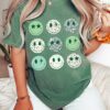 Bella Canvas or Comfort Colors Green St. Patricks Day Smiley Tee Youth and Adult Sizes  St Patty’s Day