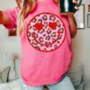 Bella Or Comfort Colors Pink Smiley Heart Leopard Valentines Day Unisex Shirt Valentine’s Shirt Valentines Day Tee