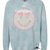Comfort Colors Colorblast Leopard Smiley Heart Sweatshirt