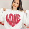 Comfort Colors, Gildan, or Bella Canvas Love Valentines Day Retro Unisex Sweatshirt Valentine’s Sweatshirt Valentines Day Sweater