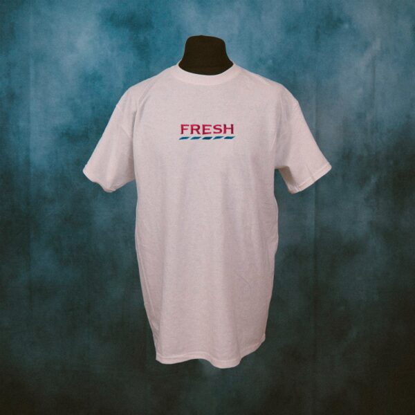 Fresh Supermarket Unisex Embroidered White T-Shirt