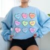 Funny Anti-Valentines Conversation Heart Sweatshirt Love Valentines Day Gift Gildan or Bella Canvas Brand