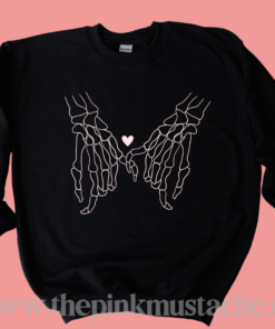Skellie Pinky Promise Heart Sweatshirt Valentines Gift Gift for Her Super Cute Unisex Sweatshirt 2