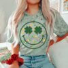 St. Patricks Day Happy Face Lucky Charms Smiley Comfort Colors Color Blast Distressed Tee- Sizes and Inventory Limited