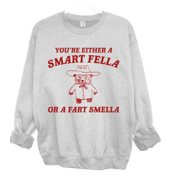 You’re Either a Smart Fella Or a Fart Smella Funny Unisex Sized Sweatshirt Gildan or Bella Brand Adult Sizes Funny Sweatshirts