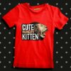 Cute Hungry Kitten Kids T-shirt