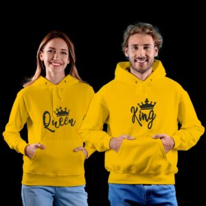 King Queen Yellow Hoodie