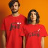 Love Story Unique Couple T-Shirts