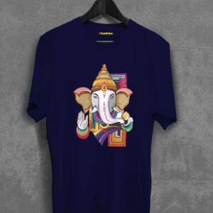 Multi Color Ganpati Illustration T-shirt