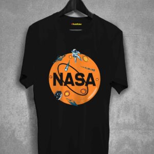 Nasa With Orange Planet T-shirt