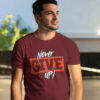 Never Give Up Youth Cotton T-shirt