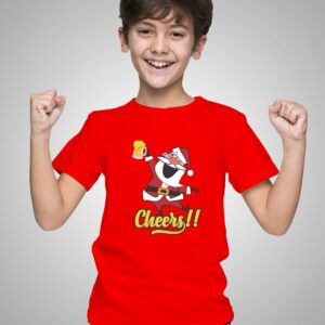 Santa Cheers To X-mas Kids T-shirt