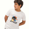 Space boy with custom name t-shirt