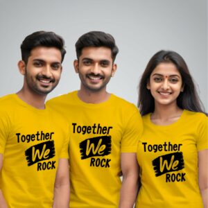 Together We Rock – Family, Group Cotton T-Shirts