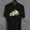 Tricolor Flag In Glitch Effect India T-shirt