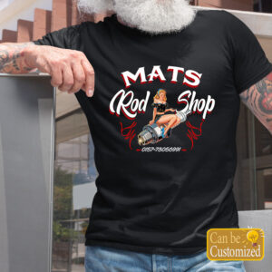 Pinup Girl Speed Shop Hot Rod Pinstripe T Shirts