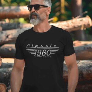 65th Birthday Shirt, Born in 1960 Classic Car Lover, Limited Edition Dad Birthday Gift T Shirt, Grandpa Turning Sixty Five man birthday gift