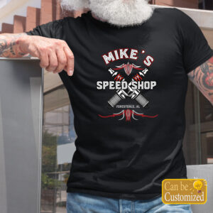 Custom Speed Shop Door Shirts