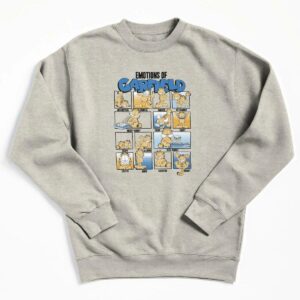 Garfield Emotions Of Garfield Blue Grid Sweatshirt