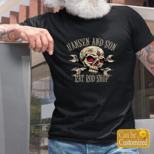 Hot Rod Garage Skull Custom T Shirts