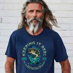 Keeping it Reel, Since 1975 Shirt – 50th Birthday Fishing Tee