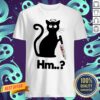 Nice Black Cat Angel Knife Hmm Shirt