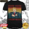 Nice Vote Vote Madafakas President Trump USA Vintage Pew Pew Cat Shirt