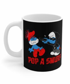 Pop A Smurf - Mug 1 Pop A Smurf Mug 2