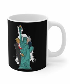 Trump Biden Statue Of Liberty Menage A Trois Mug 1