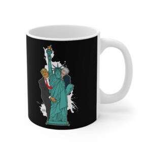 Trump Biden Statue Of Liberty – Menage A Trois – Mug