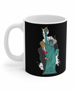 Trump Biden Statue Of Liberty Menage A Trois Mug 2
