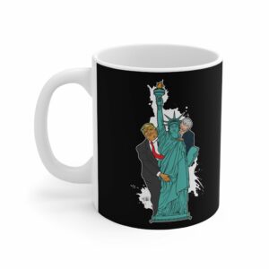 Trump Biden Statue Of Liberty – Menage A Trois – Mug