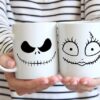 Awesome The Nightmare Before Christmas Jack And Sally Coffee Mug